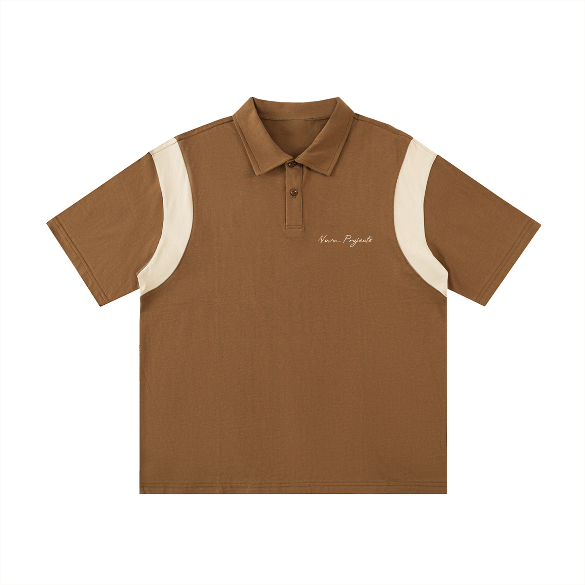 Nova Projects Contrast Panel Cotton Polo Shirt