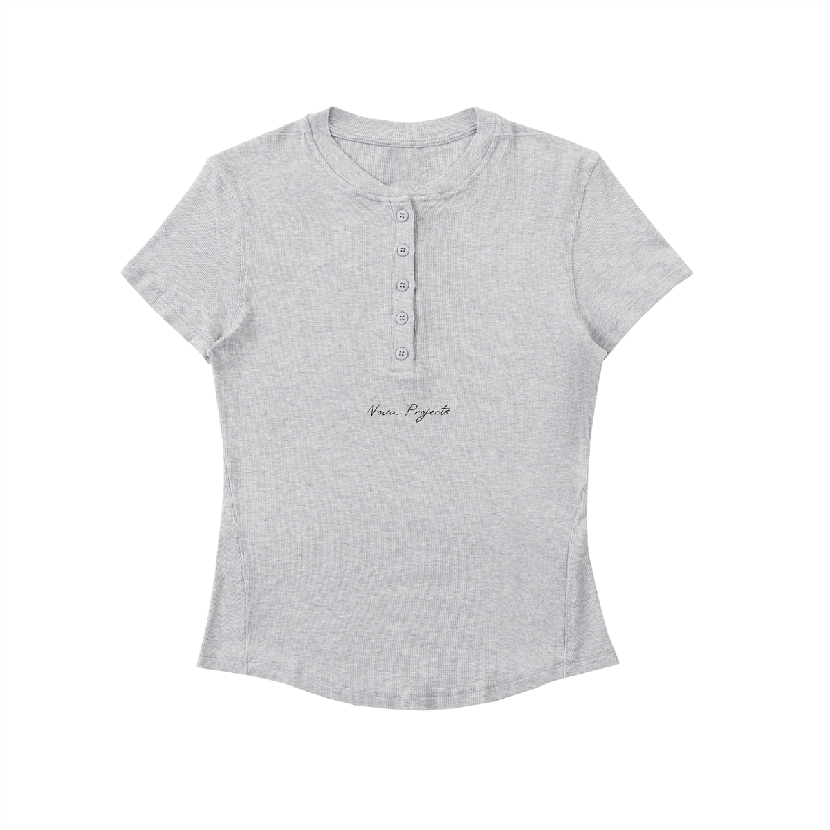 Nova Projects Women's Modal Bodycon Henley Shirt