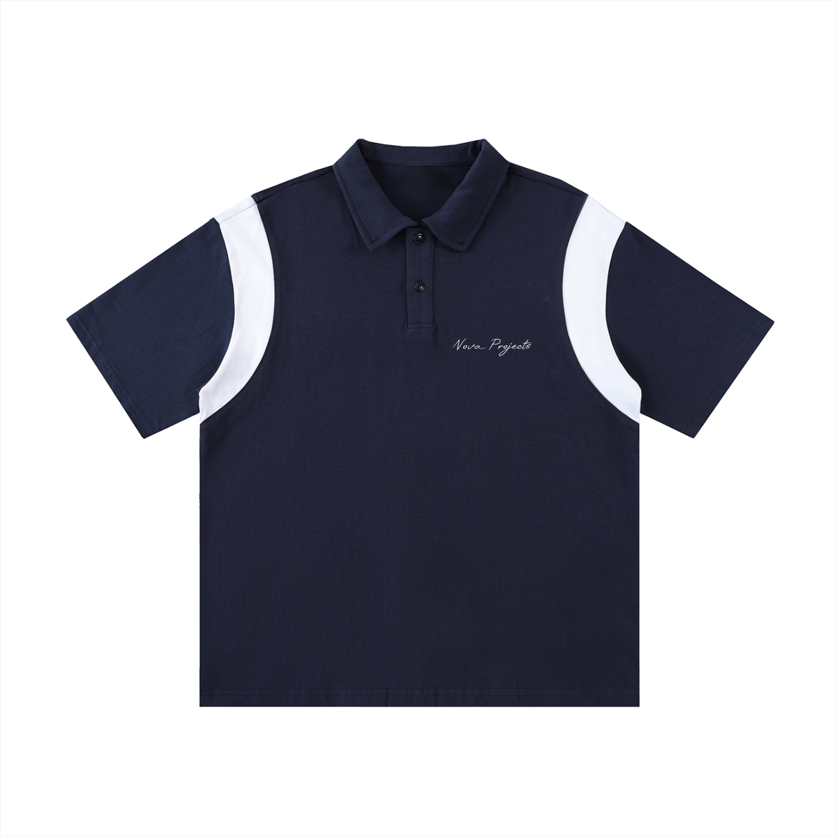 Nova Projects Contrast Panel Cotton Polo Shirt